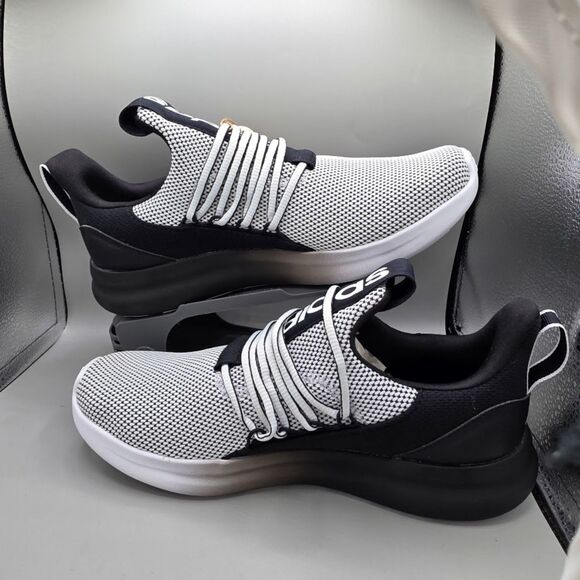 NIB adidas Men\'s Lite Racer Adapt 7.0 Cloudfoam IE6330 White Black Size: 9.5 main image 4